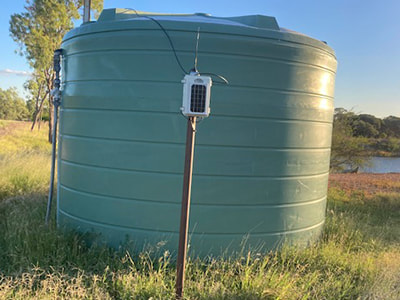AGMON water tank monitor in place in Queensland